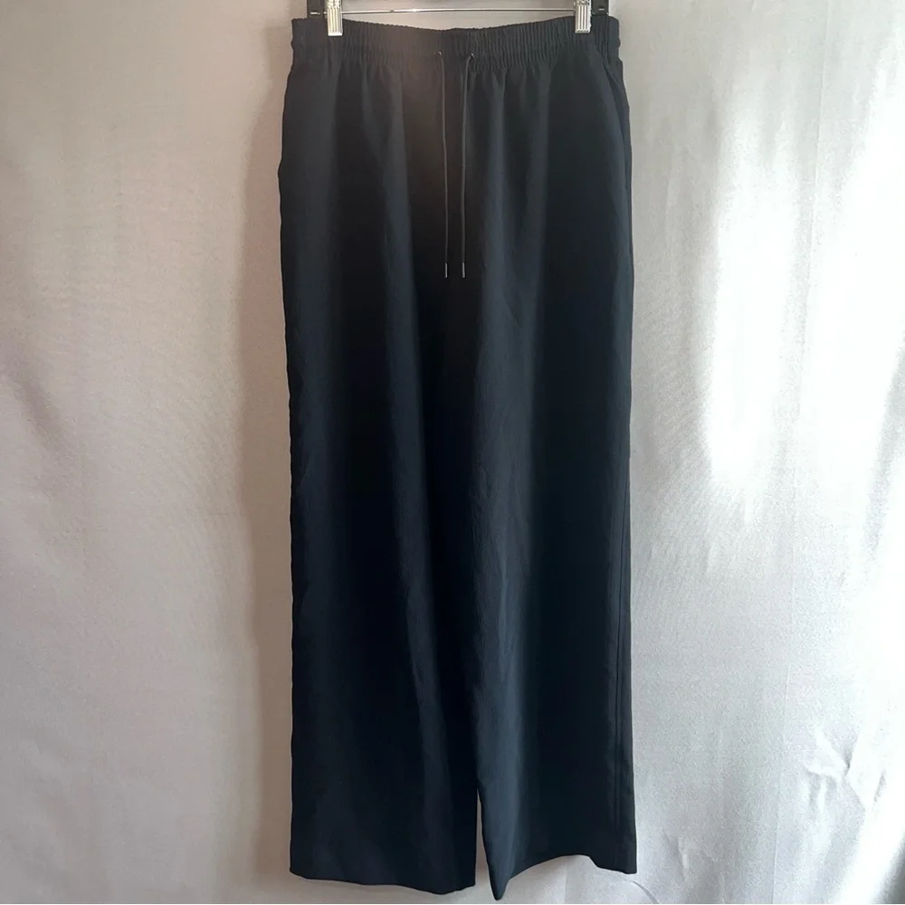 Aritzia Wilfred Black Wide Leg Drawstring Pants - Picture 1 of 7
